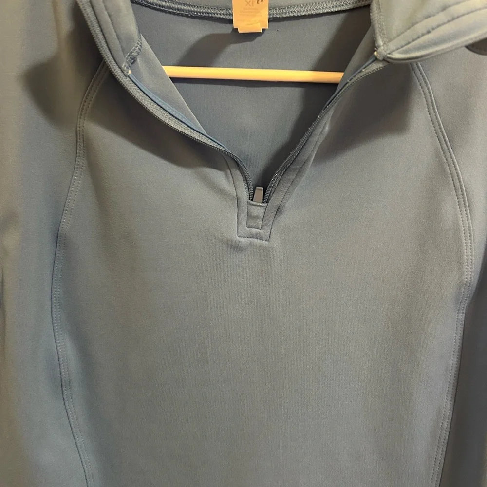 Yogalicious Women's Light Blue Quarter-Zip Sweatshirt - Picture 4 of 5